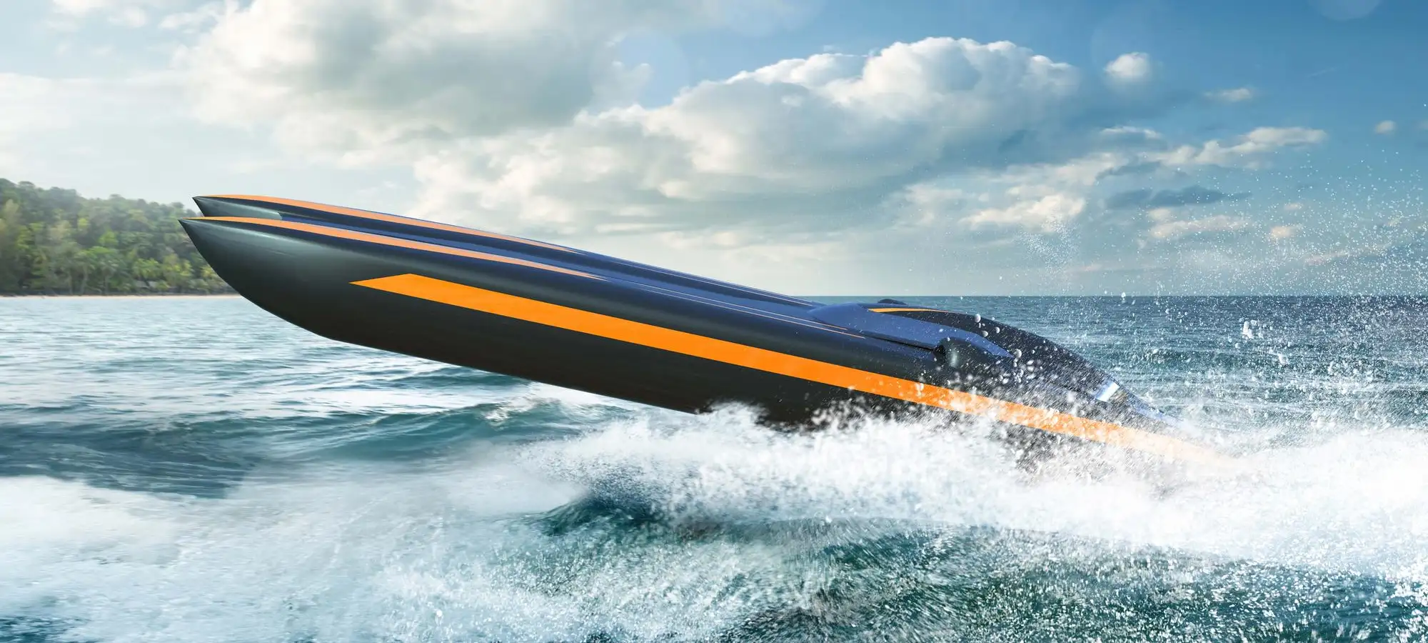 covering orange sur bateu noir à bandol 83500 var